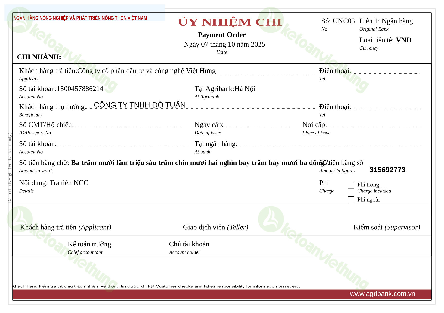 T8_UNC03_Ủy nhiệm chi