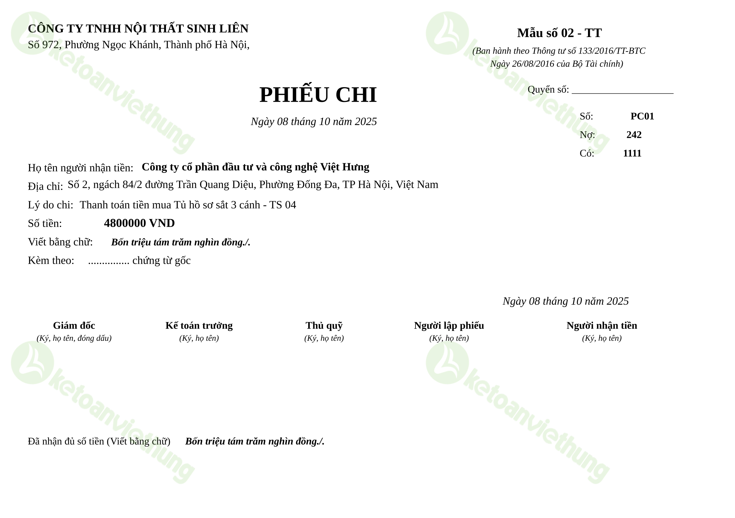 T10_PC01_Phiếu chi TT133