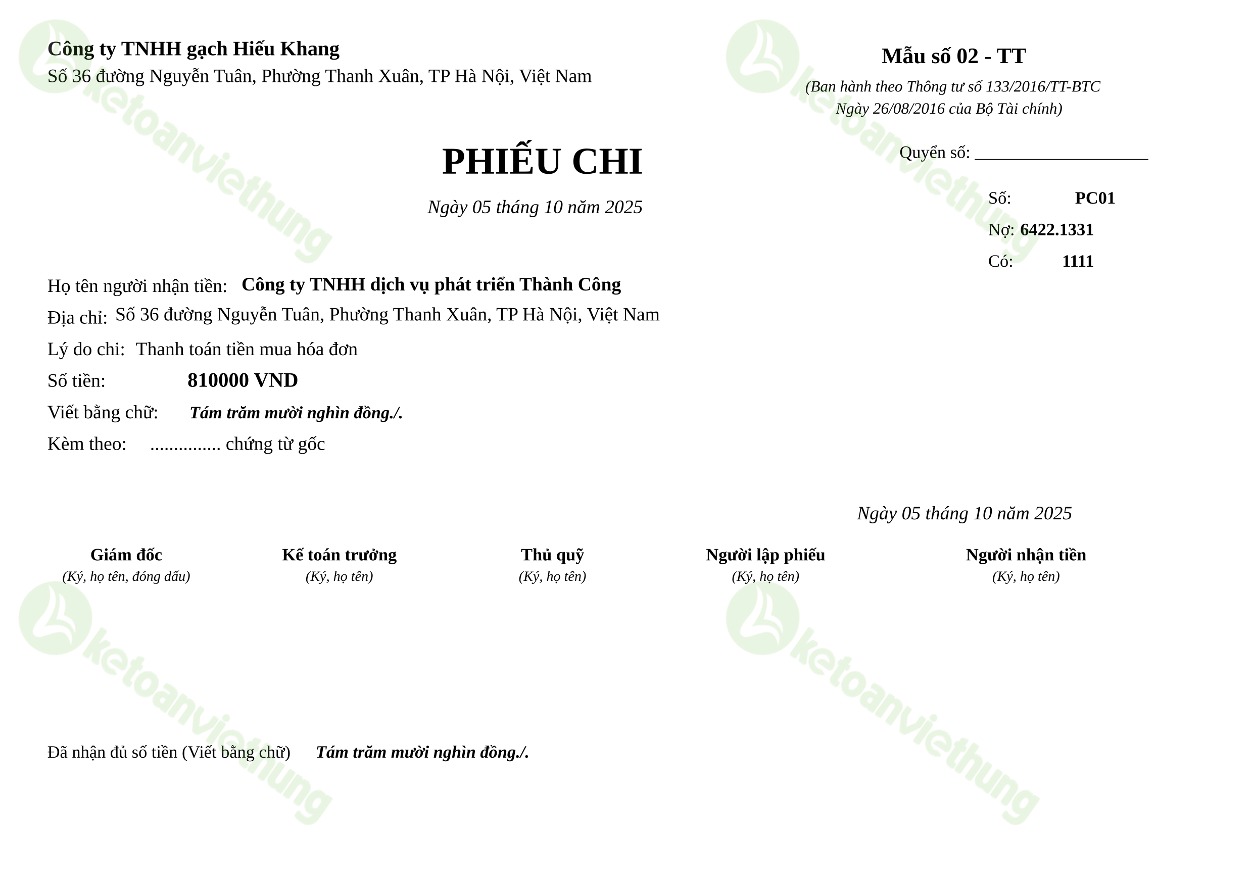 T1_PC01_Phiếu chi TT133