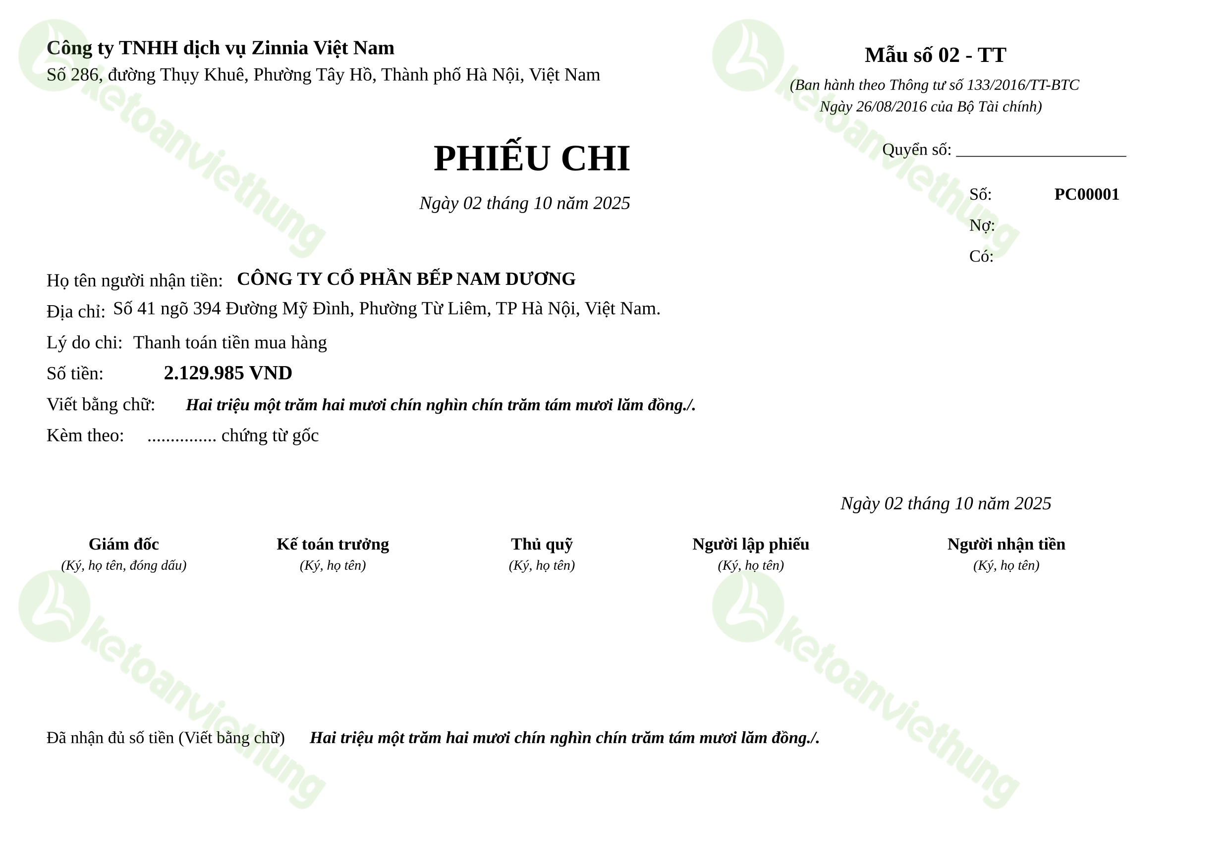 T10_PC00001_Phiếu chi TT133