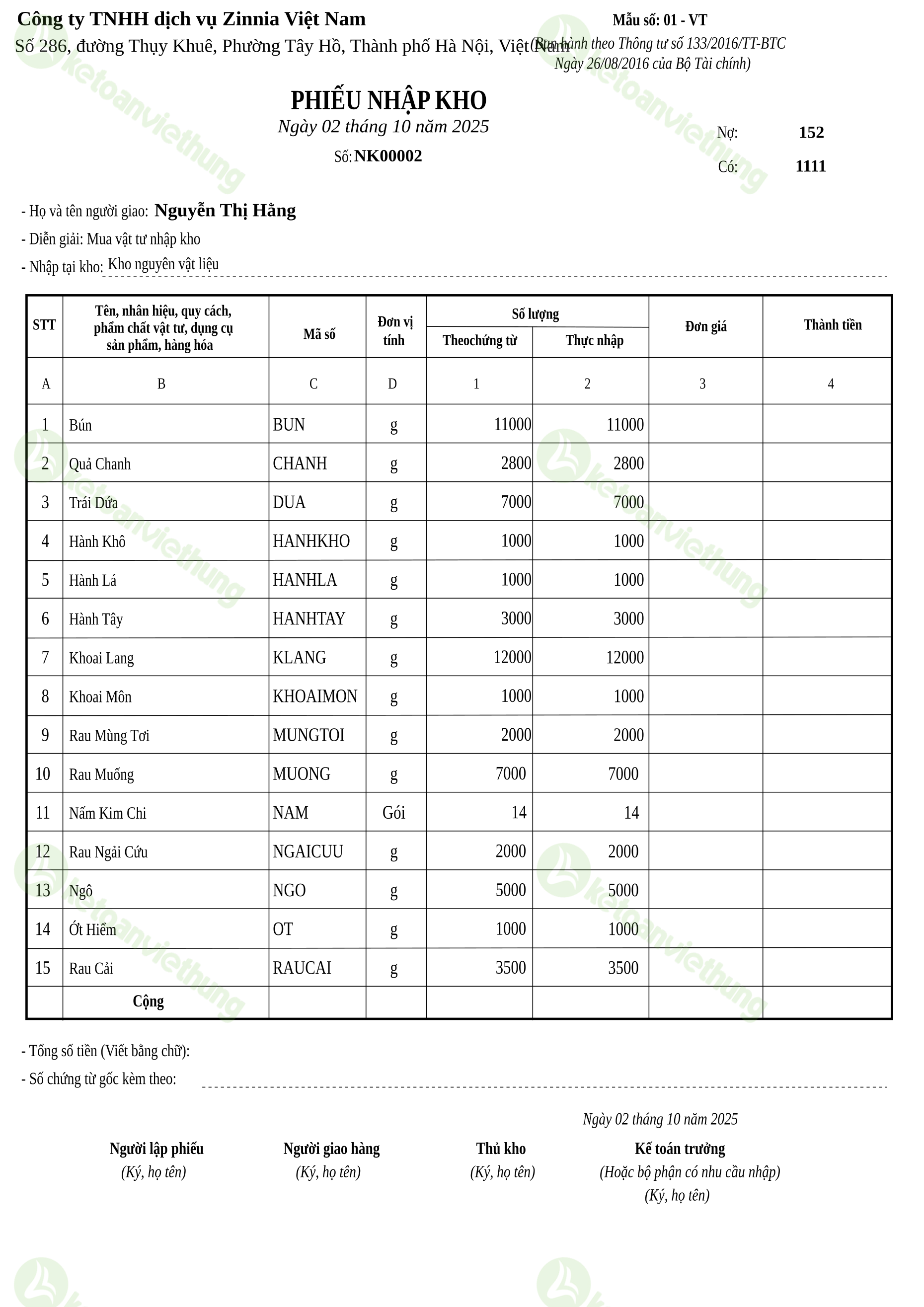 T14_NK00002_Phiếu nhập kho TT133