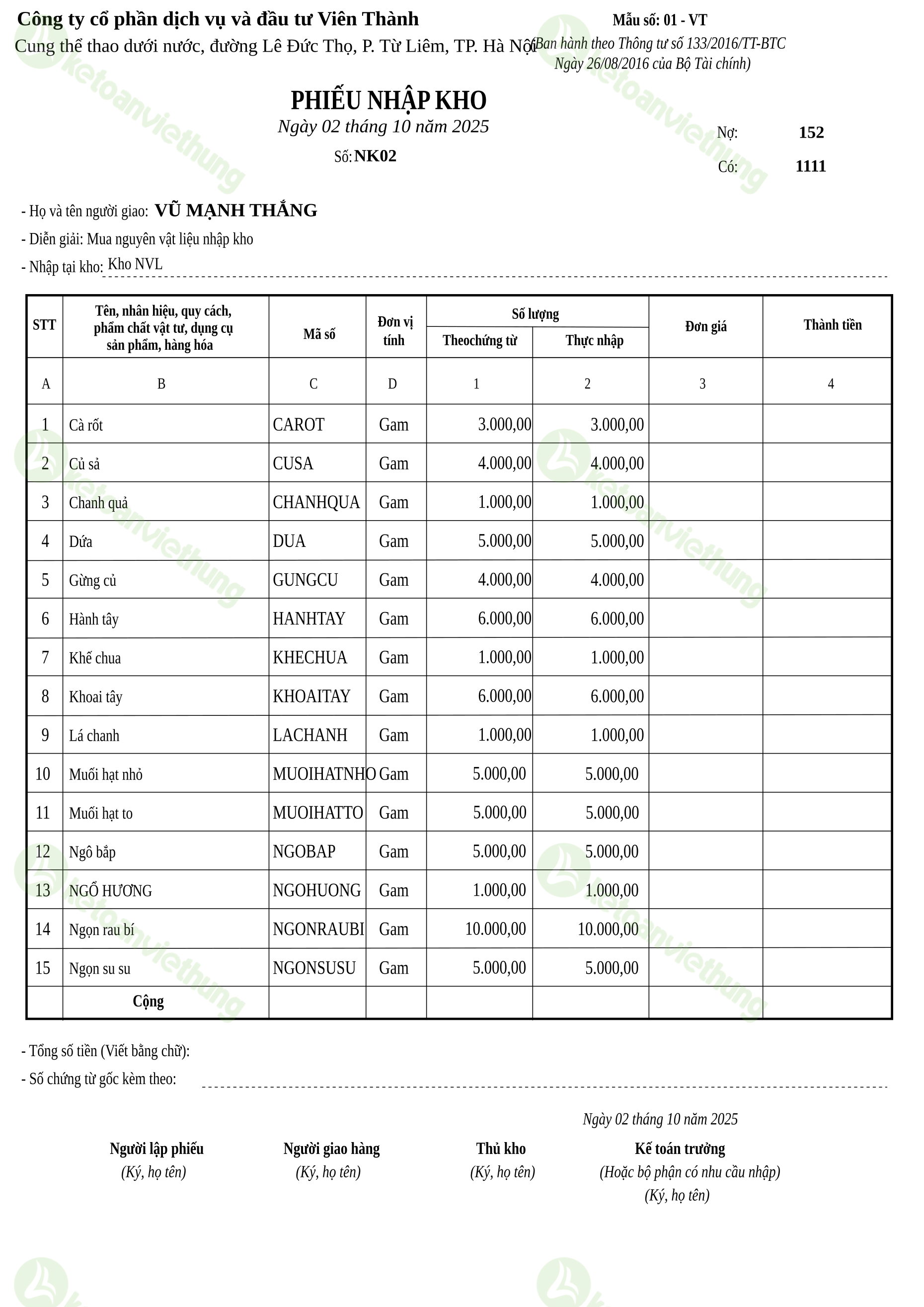 T24_NK02_Phiếu nhập kho TT133