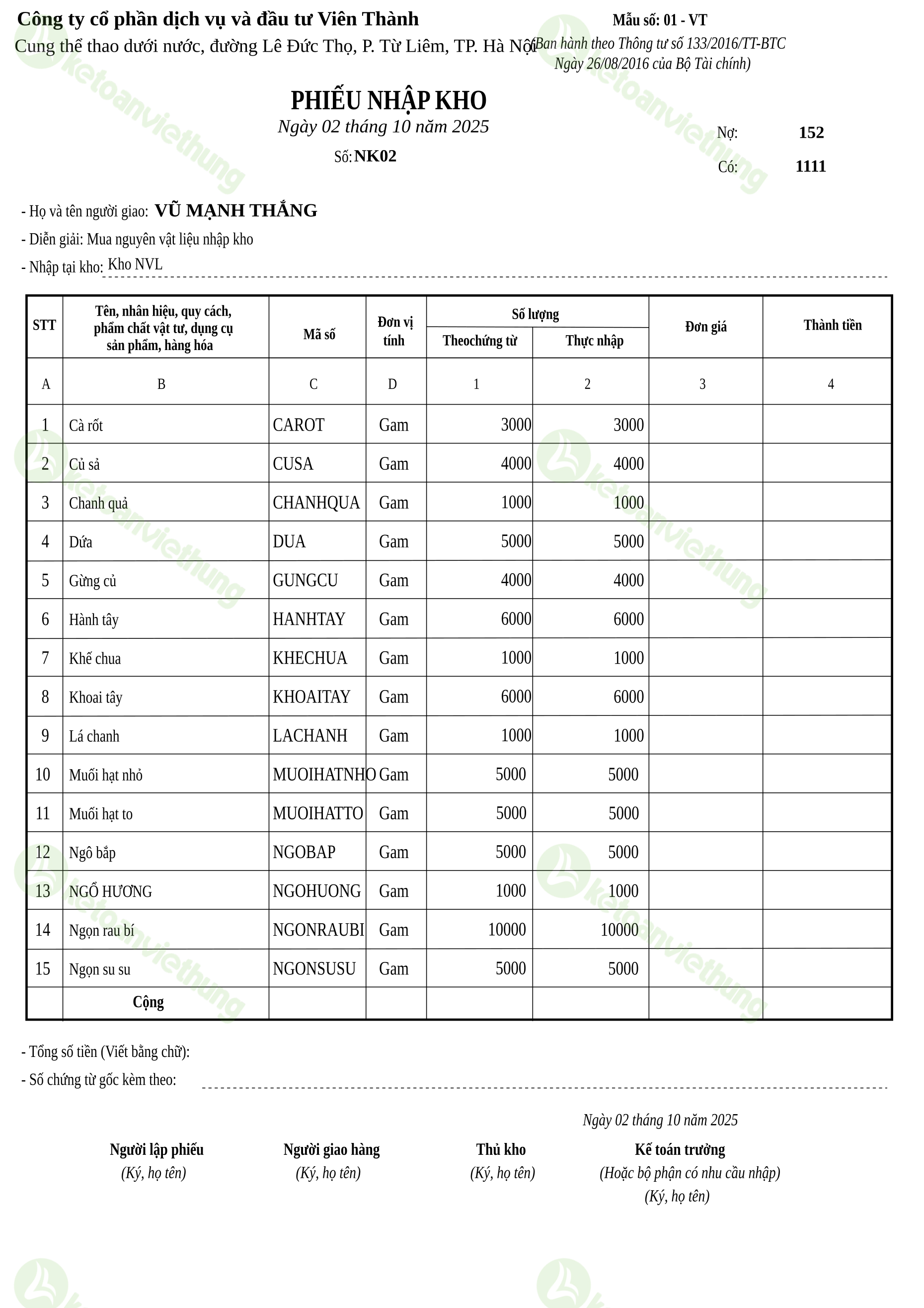 T24_NK02_Phiếu nhập kho TT133