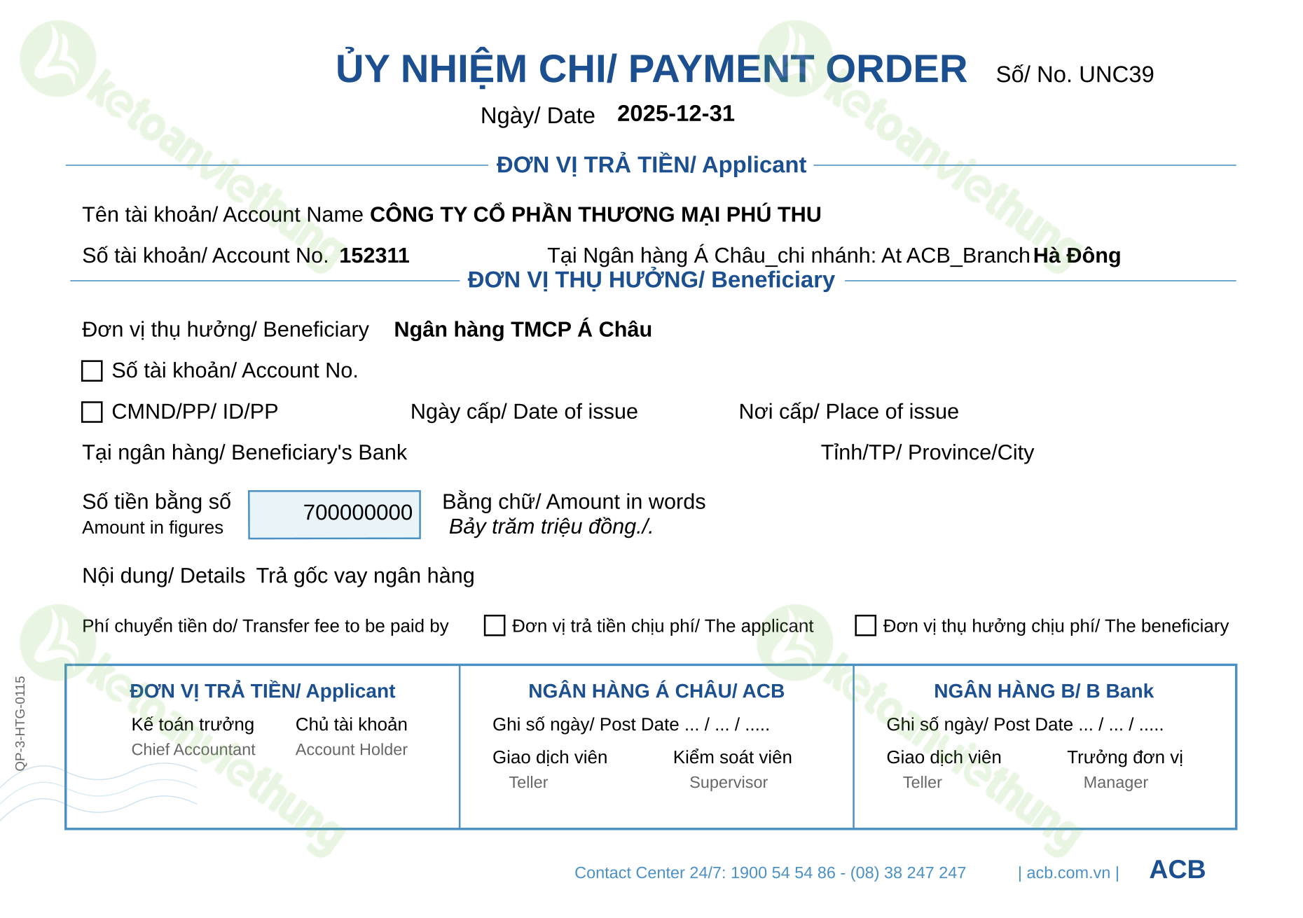 T128_UNC39_Ủy nhiệm chi_ACB