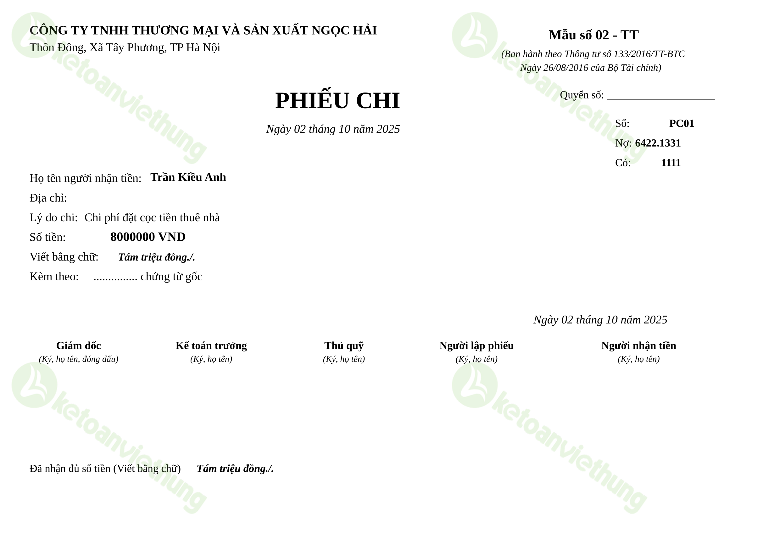 T6_PC01_Phiếu chi TT133