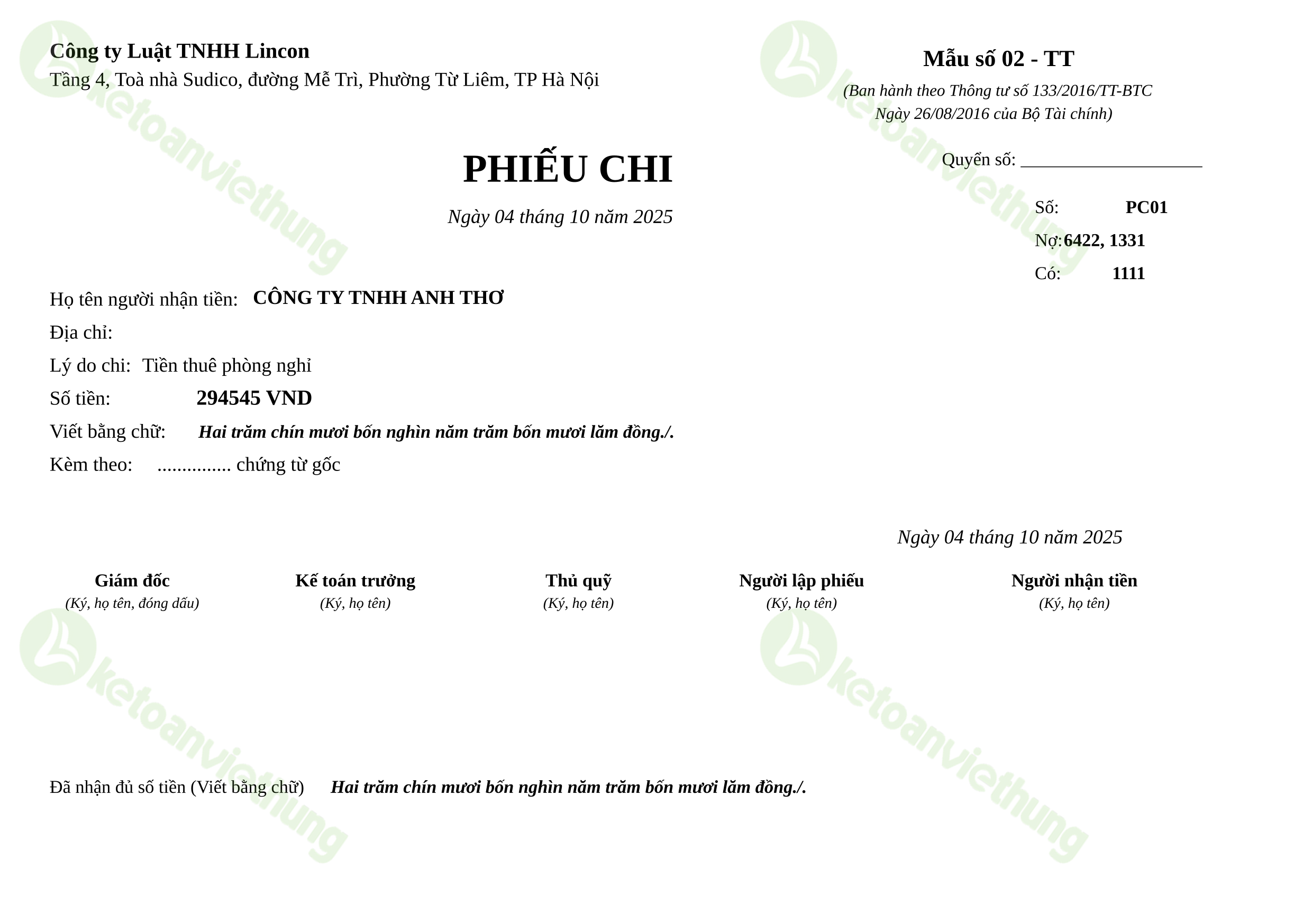 T7_PC01_Phiếu chi TT133