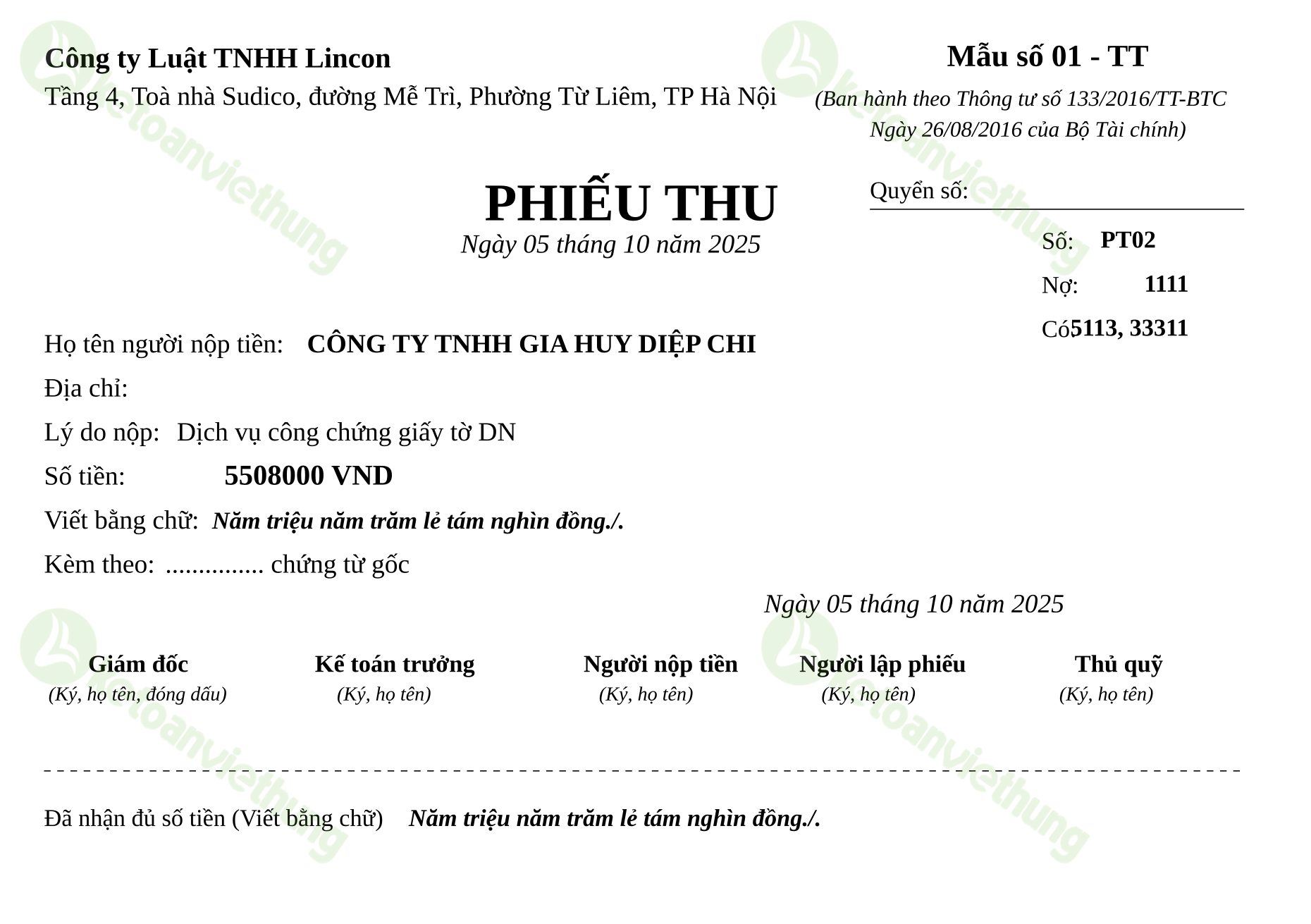 T9_PT02_Phiếu thu TT133