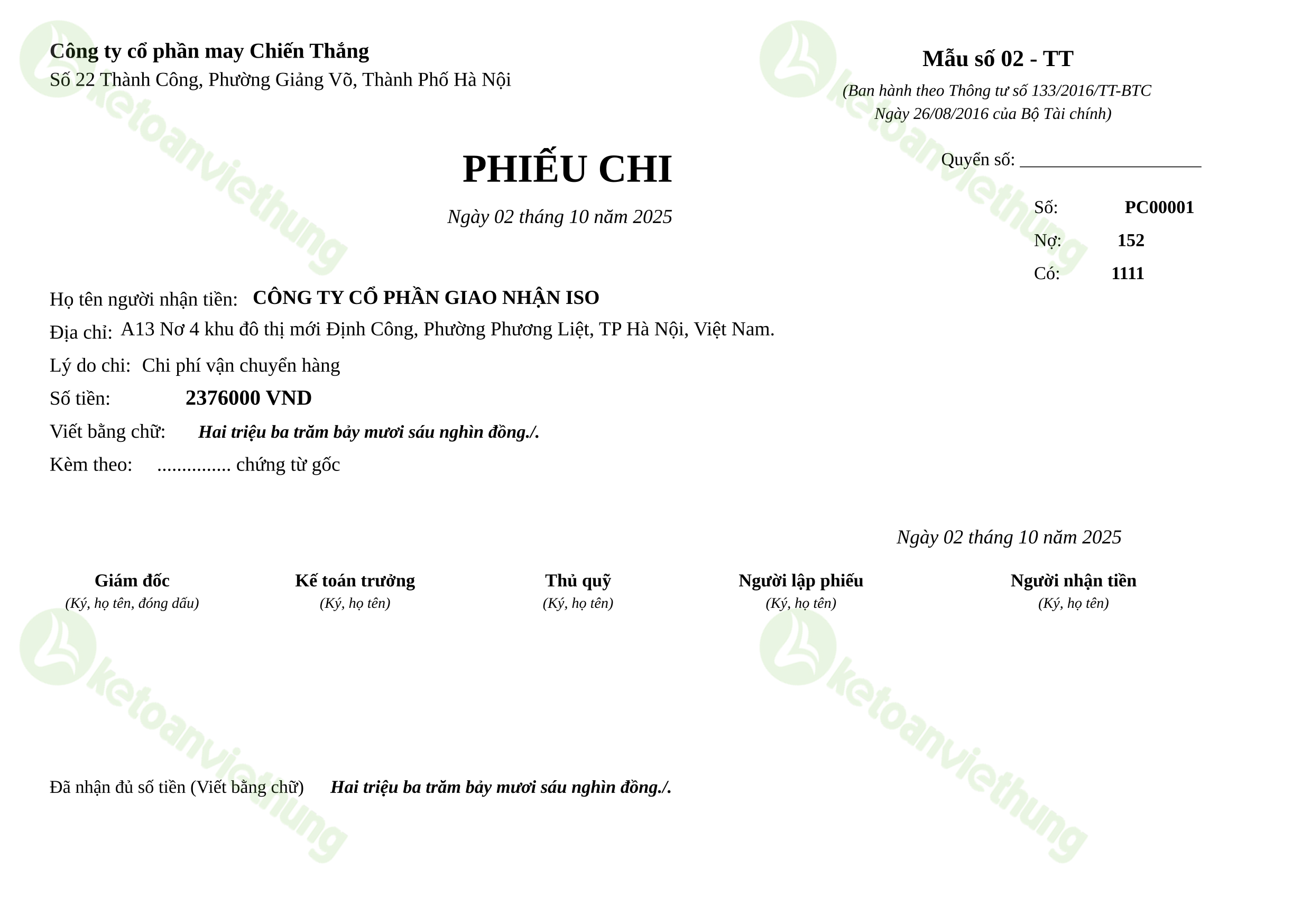 T8_PC00001_Phiếu chi TT133