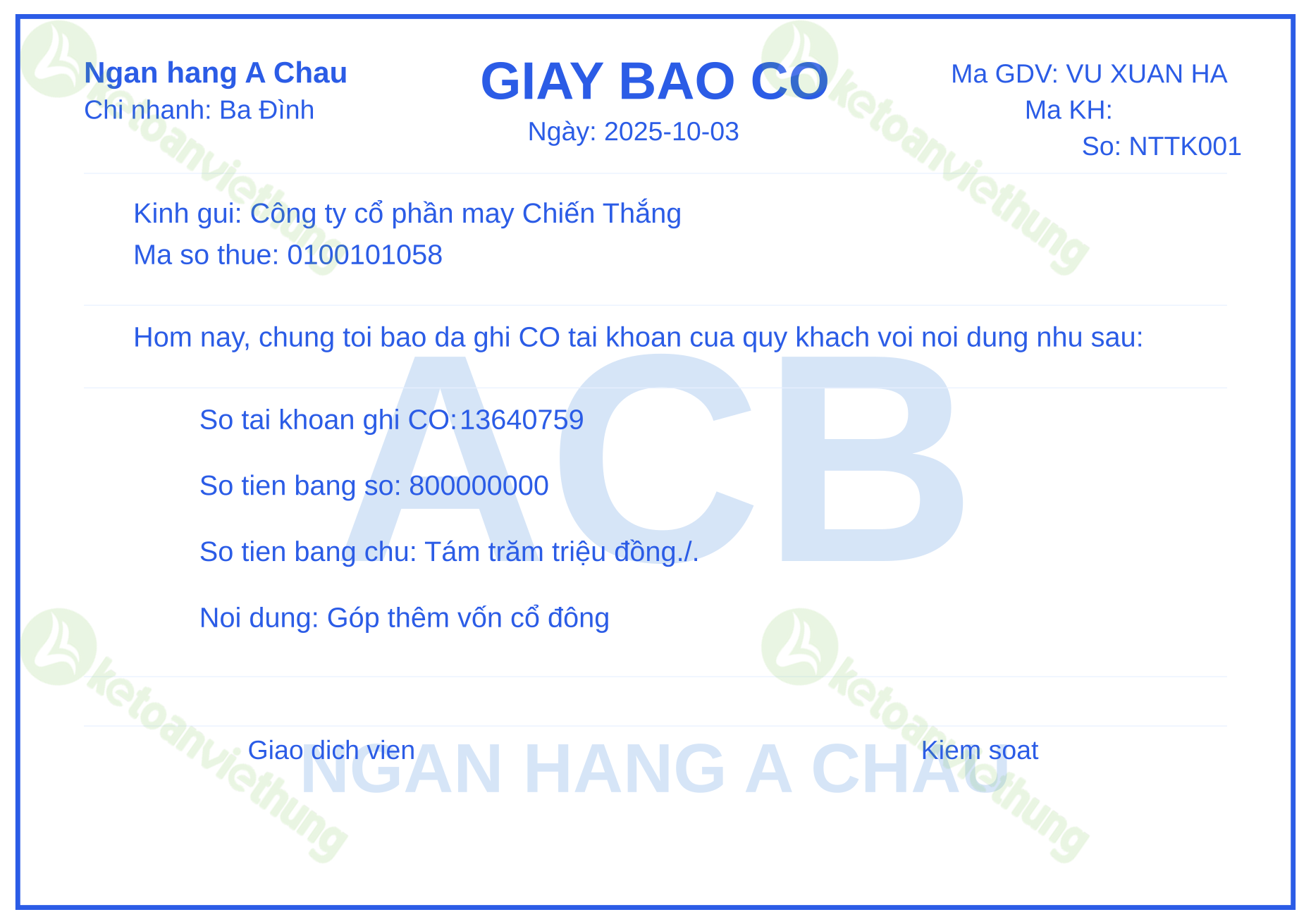 T19_NTTK001_Giấy báo có_ACB