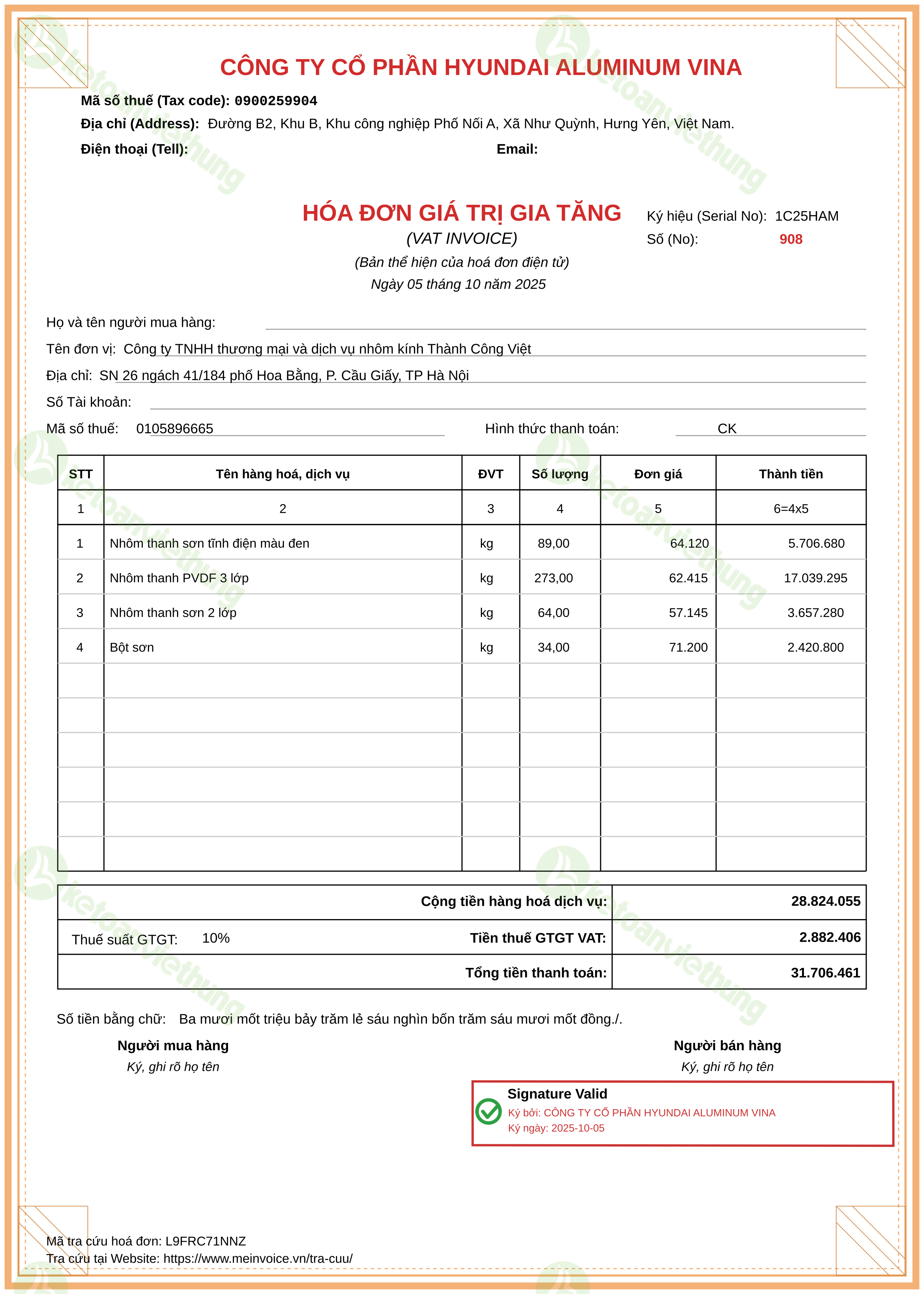 T5_908_Hóa đơn mua hàng