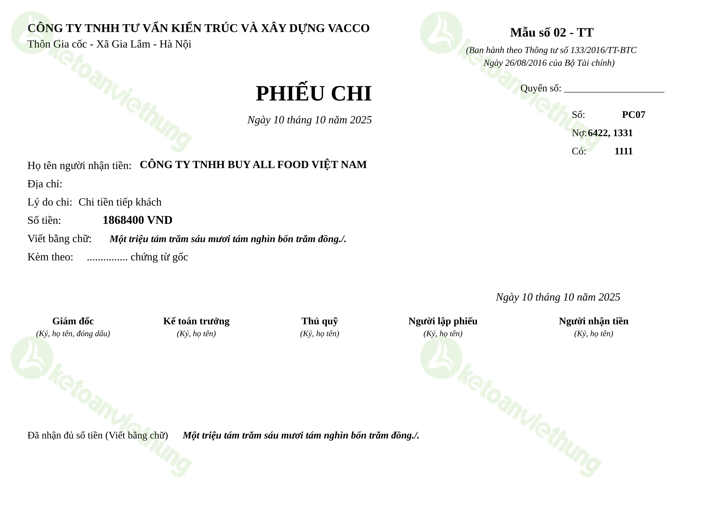 T10_PC07_Phiếu chi TT133