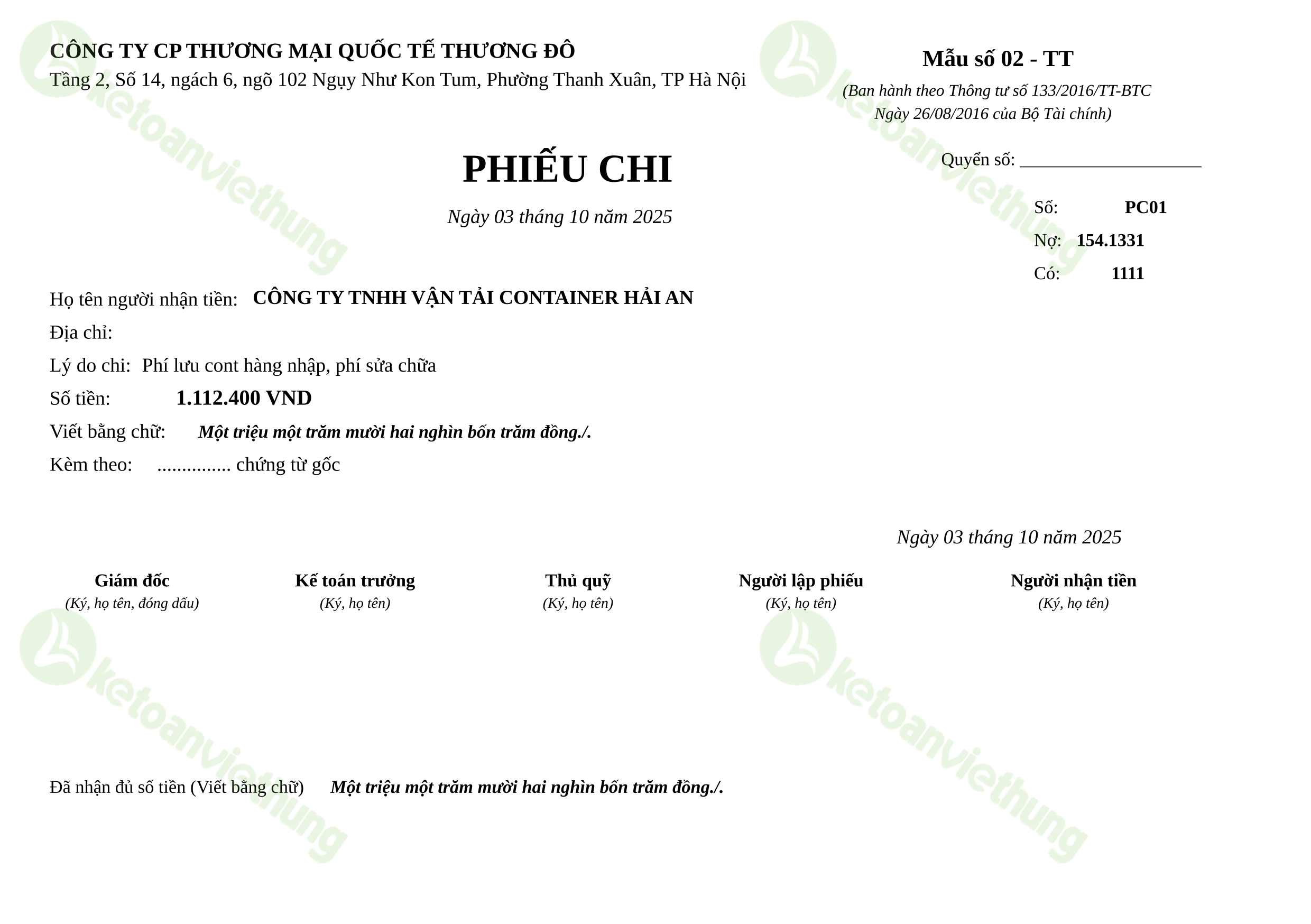 T7_PC01_Phiếu chi TT133