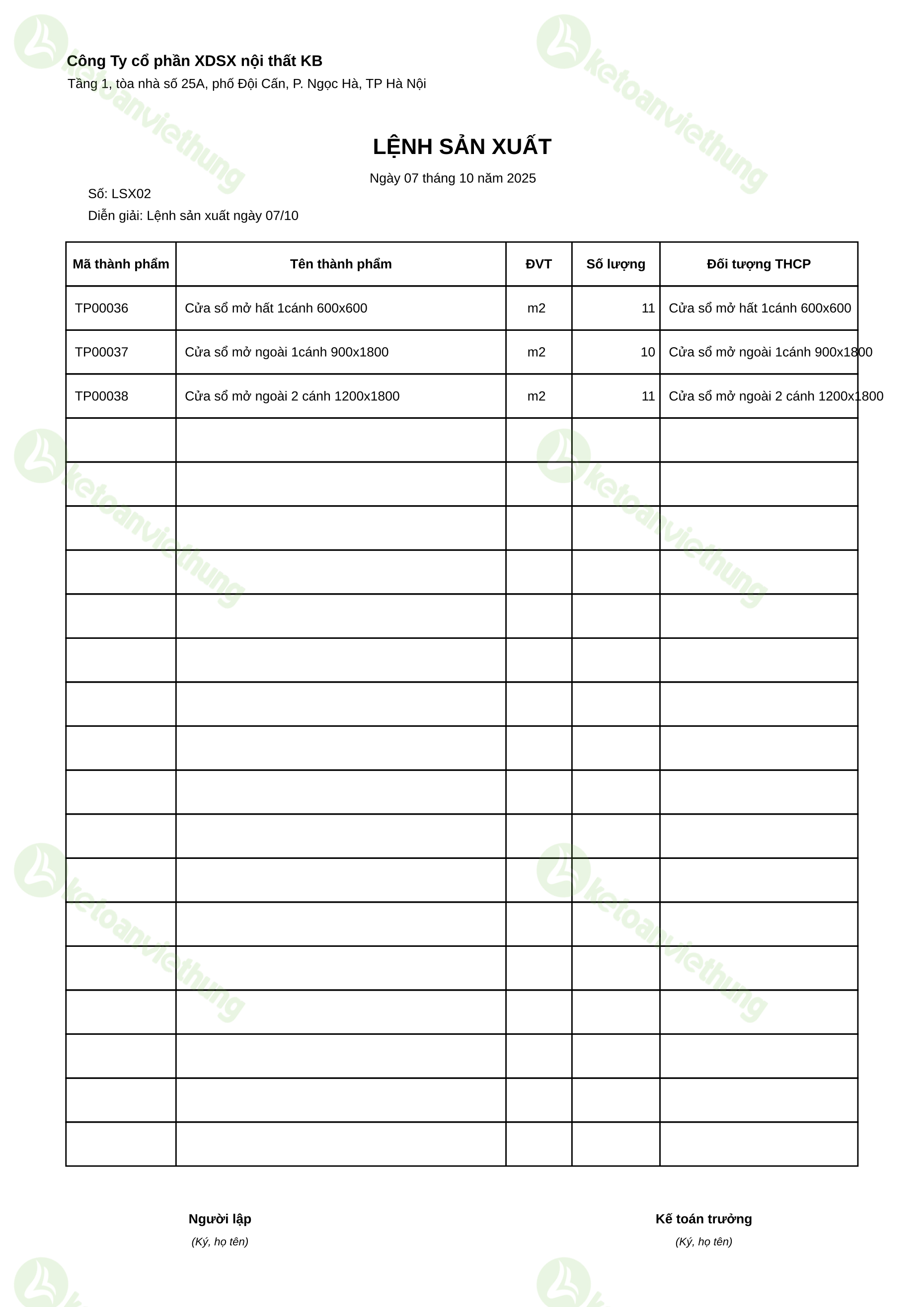 T17_LSX02_Lệnh sản xuất