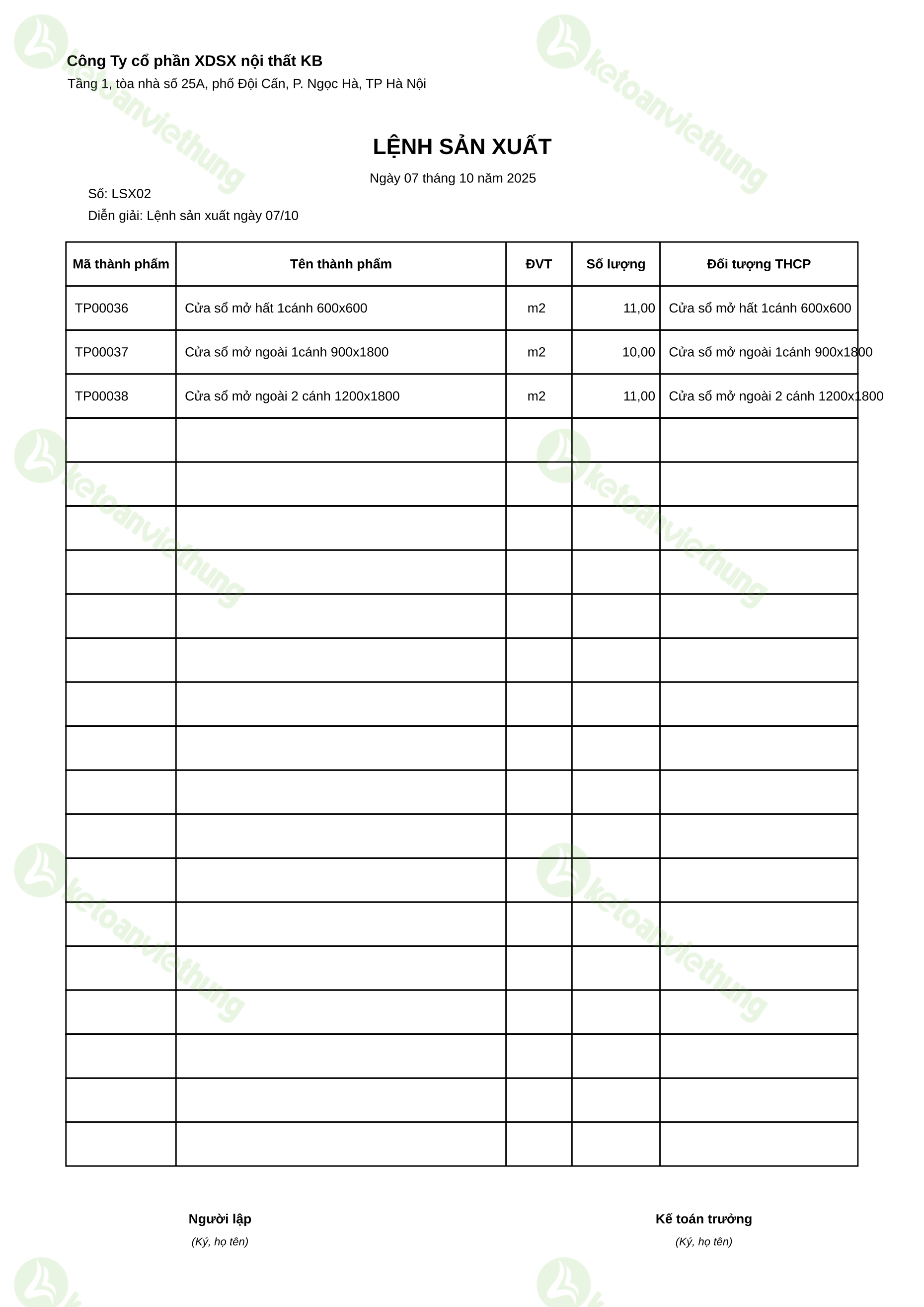 T17_LSX02_Lệnh sản xuất