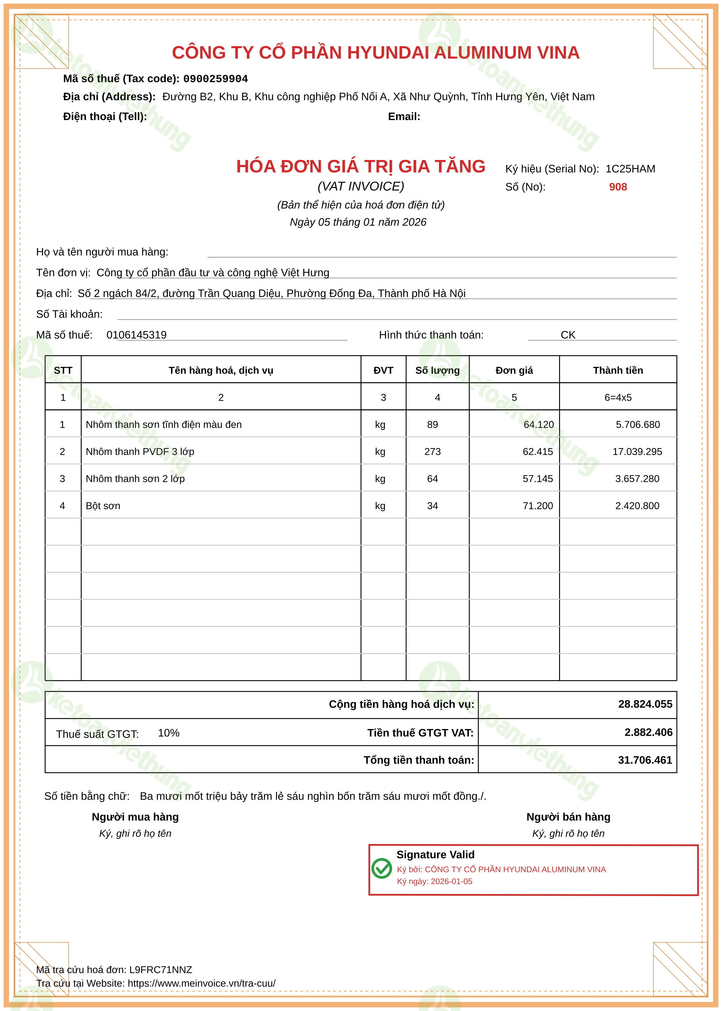 T5_908_Hóa đơn mua hàng