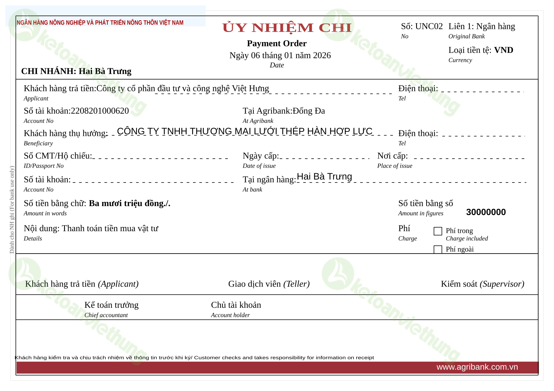 T6_UNC02_Ủy nhiệm chi